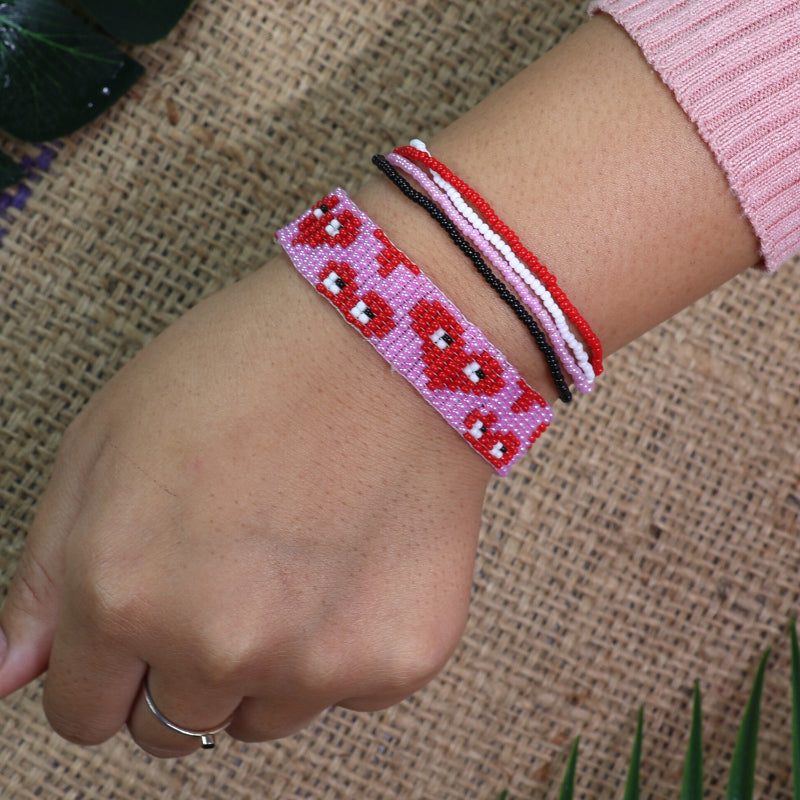 Love Dose | Pink Handmade Beaded Bracelet For Women