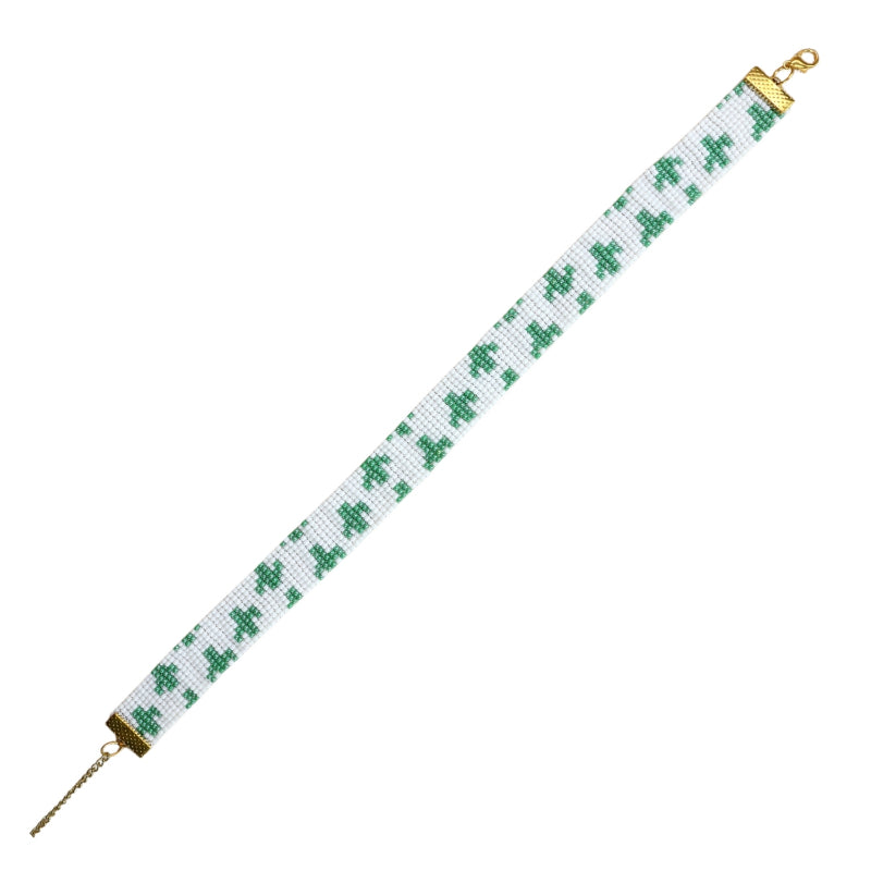 Cute Cactus | Handmade Beaded Green Choker Necklace