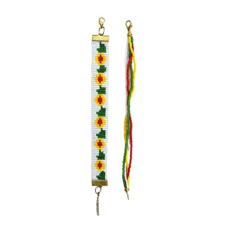 Poppy | White Handmade Beaded Bracelet For Women