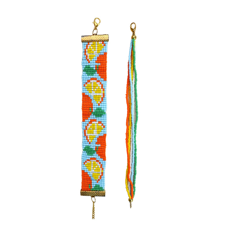 Tangerine Bracelet Set | Colorful Beaded Bracelet for Women
