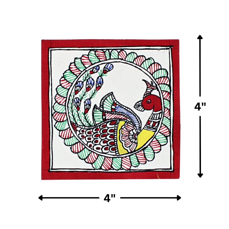 Madhubani Hand Made Painting | Keki | 6inch X 6inch with Frame
