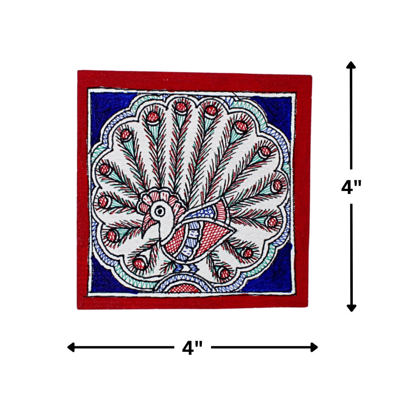 Madhubani Hand Made Painting | Nartakapriy | 6inch X 6inch with Frame