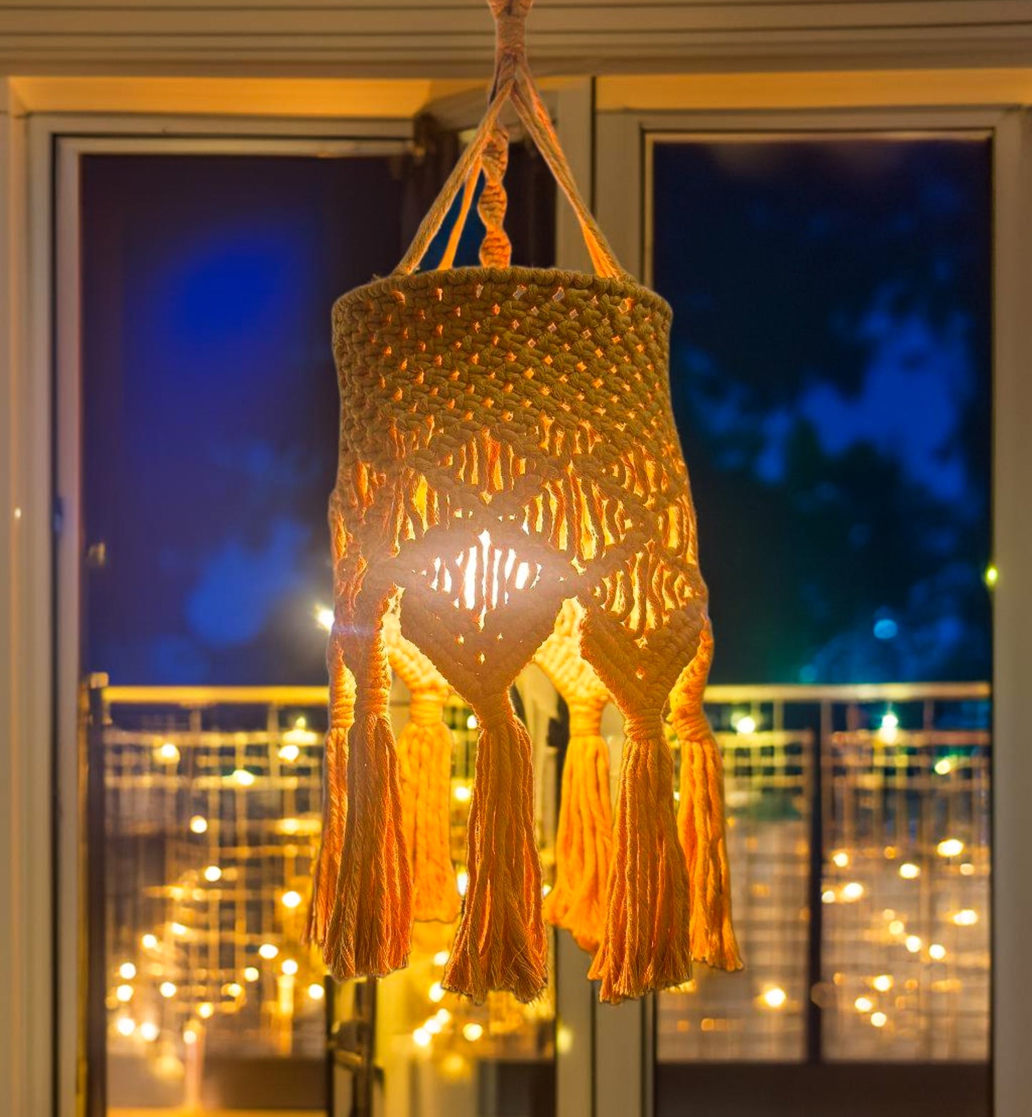Diwali Hanging Decoration | Macrame Chandelier | Diwali Lantern