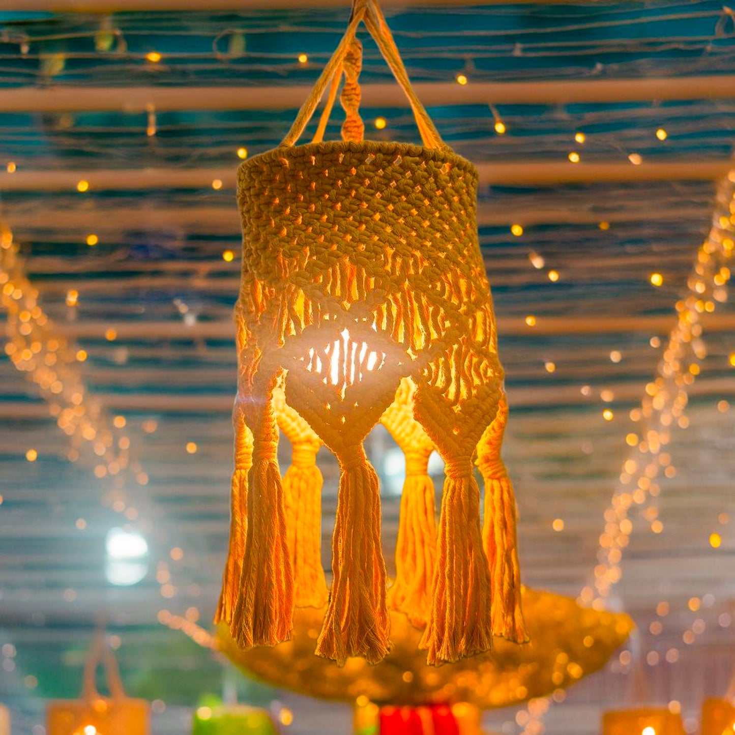 Diwali Hanging Decoration | Macrame Chandelier | Diwali Lantern