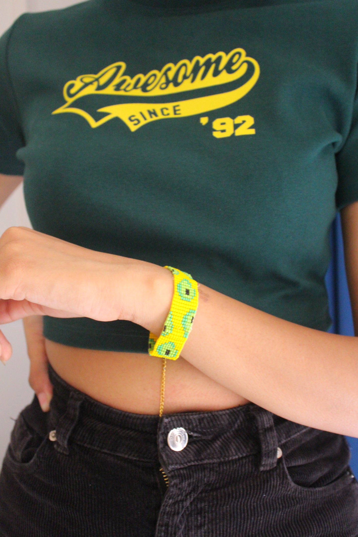 Avocado Yellow Bracelet | Handmade Beaded Bracelets For Women