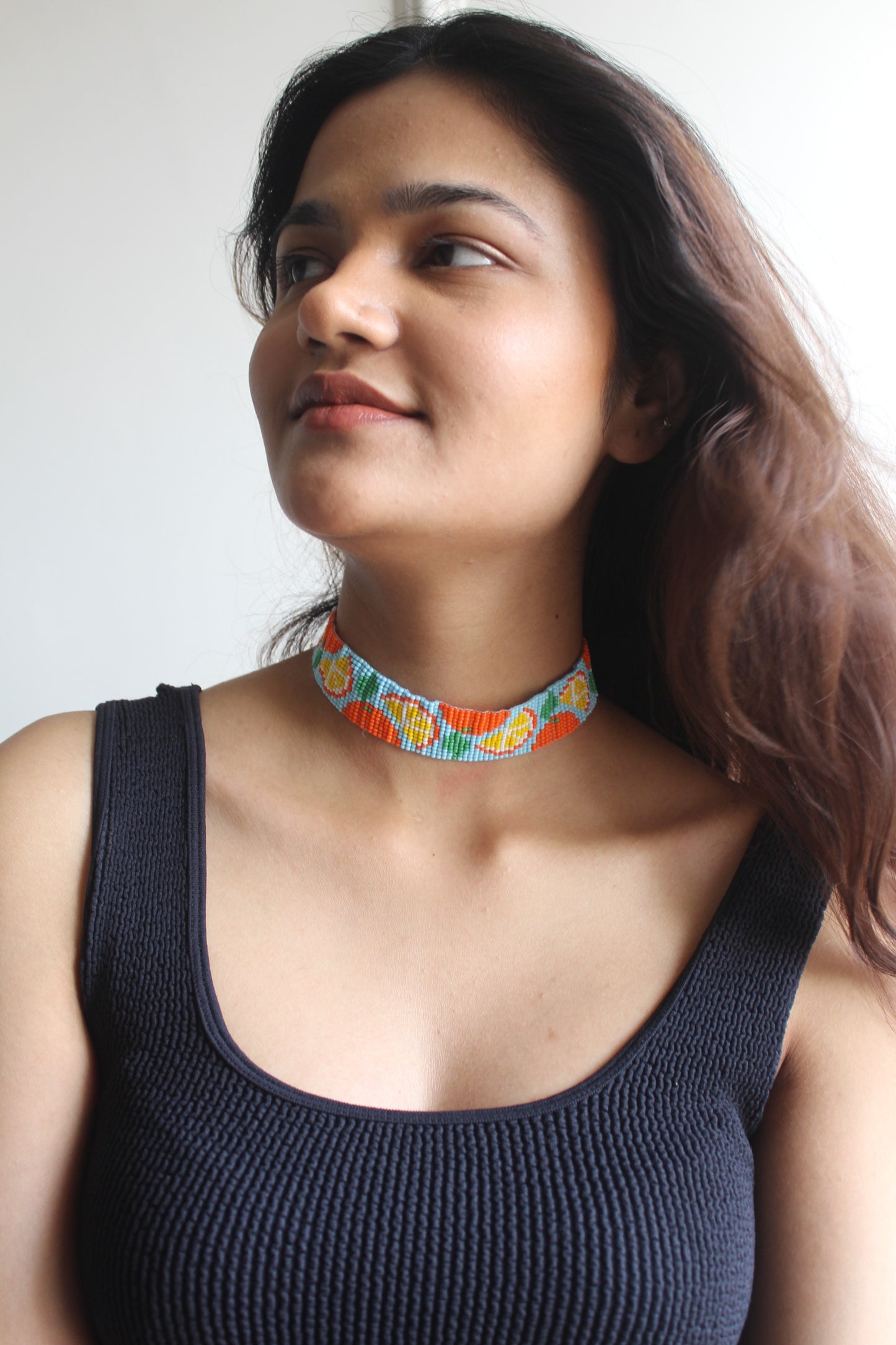 Tangerine | Multicolor Beaded Choker