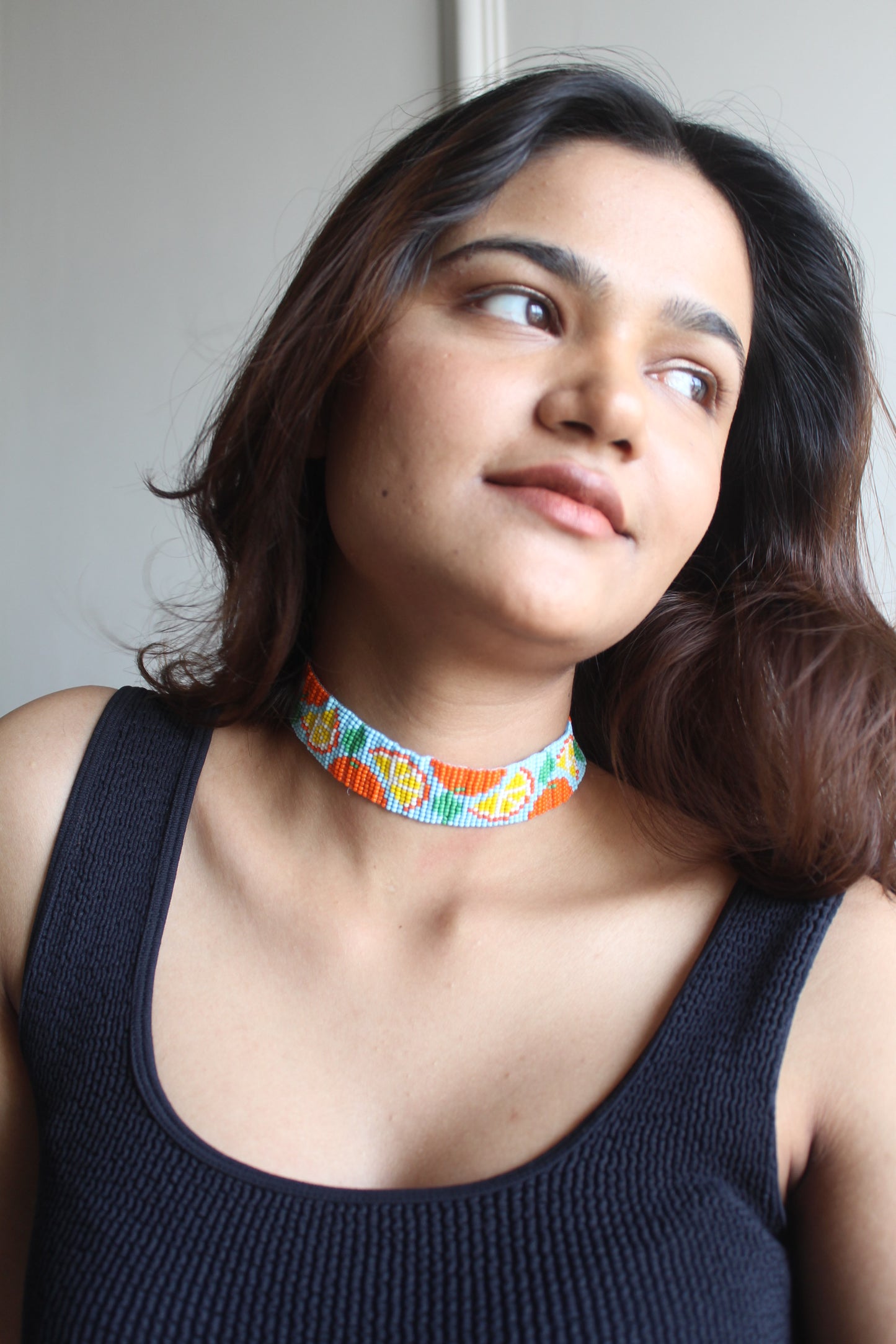 Tangerine | Multicolor Beaded Choker