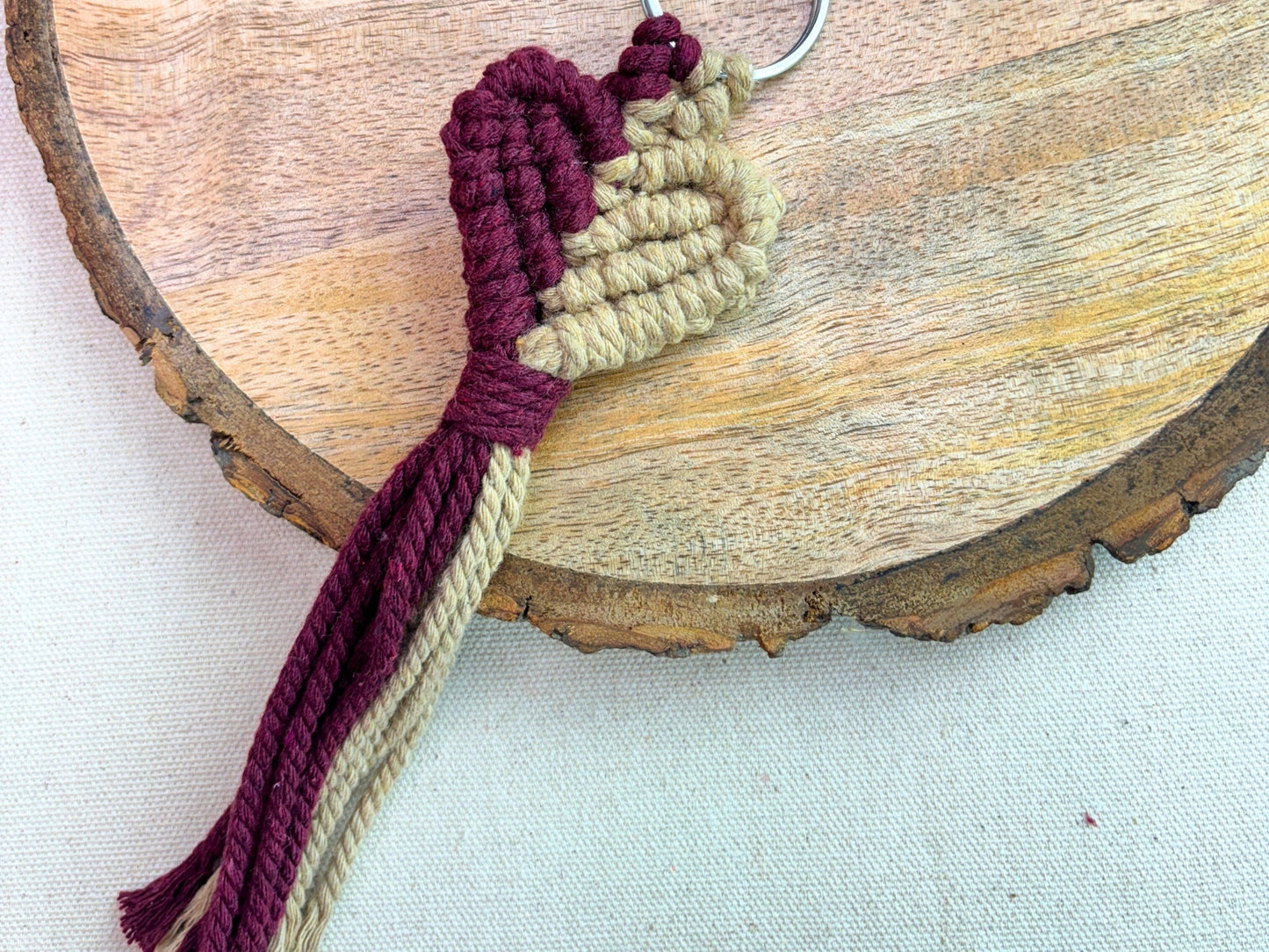 Handmade Macrame Keychain | Love Note