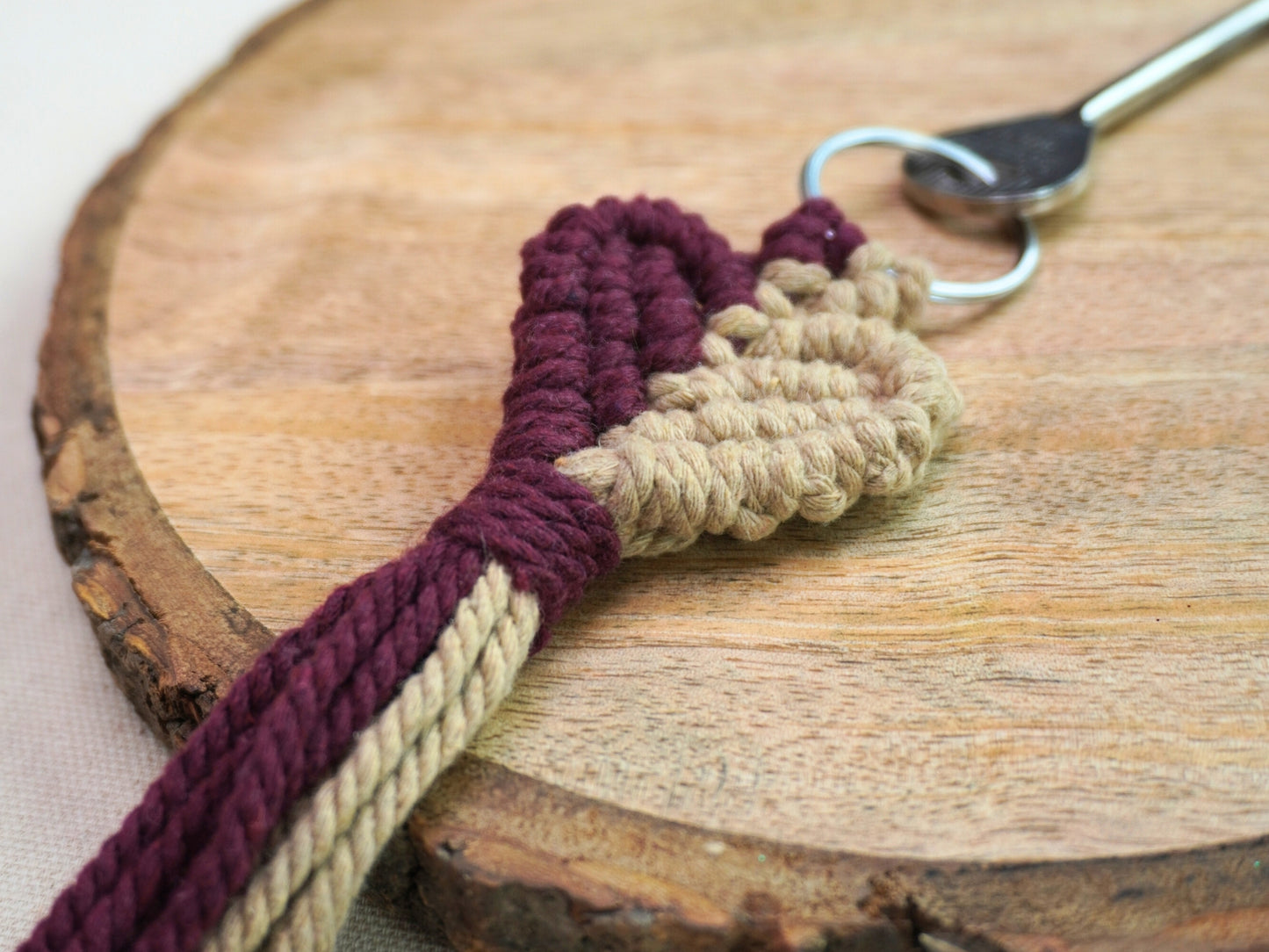 Handmade Macrame Keychain | Love Note