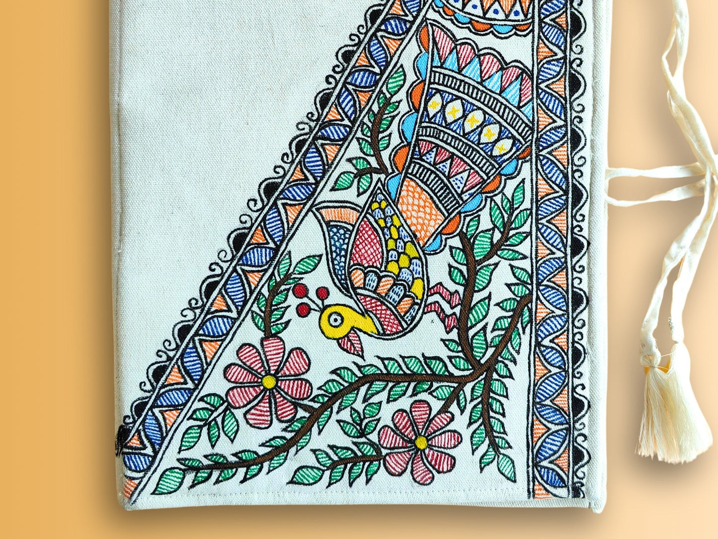 Madhubani Handmade Cloth File Folder | Mayur Geet