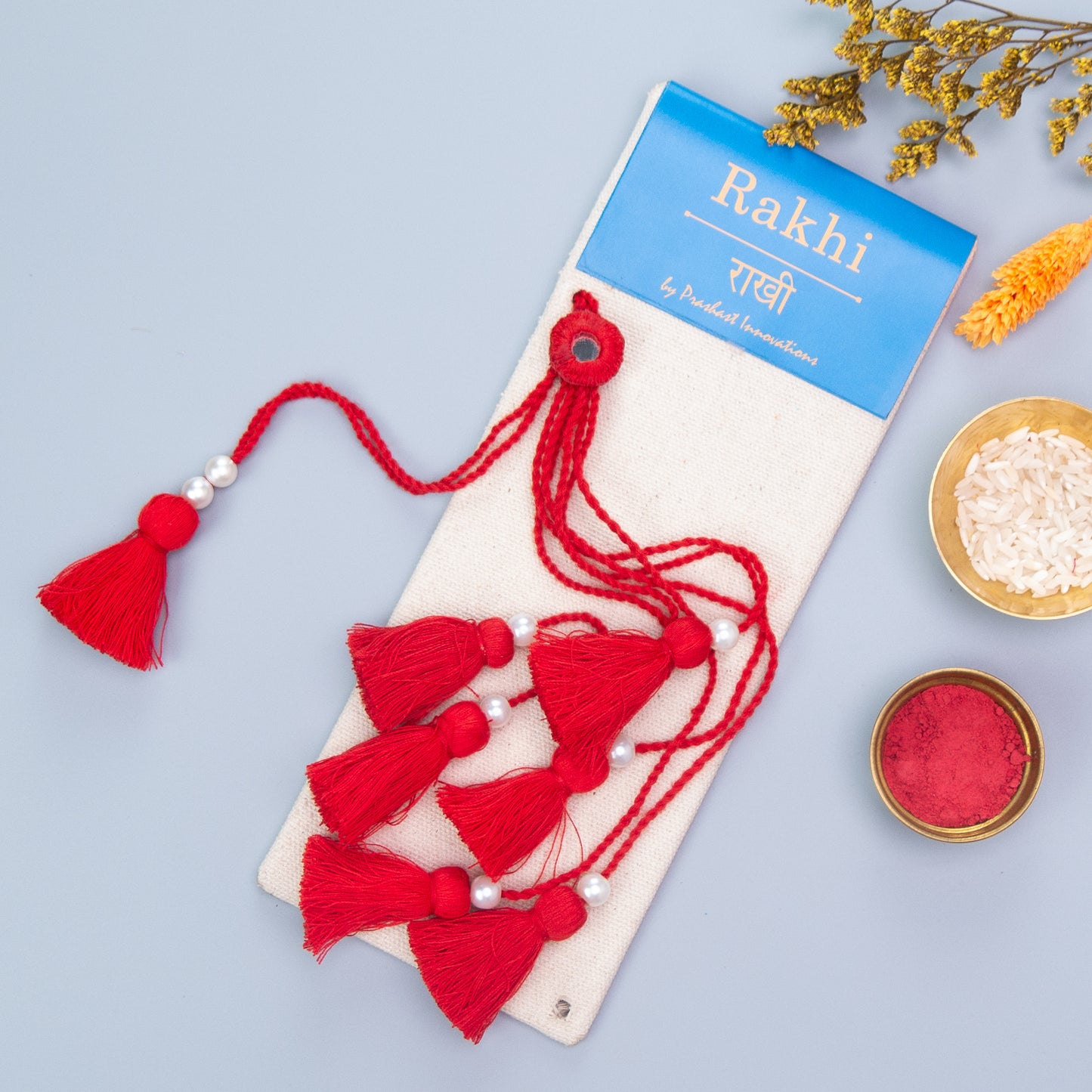 Handmade Lumba Rakhi For Bhabhi | Bold Red