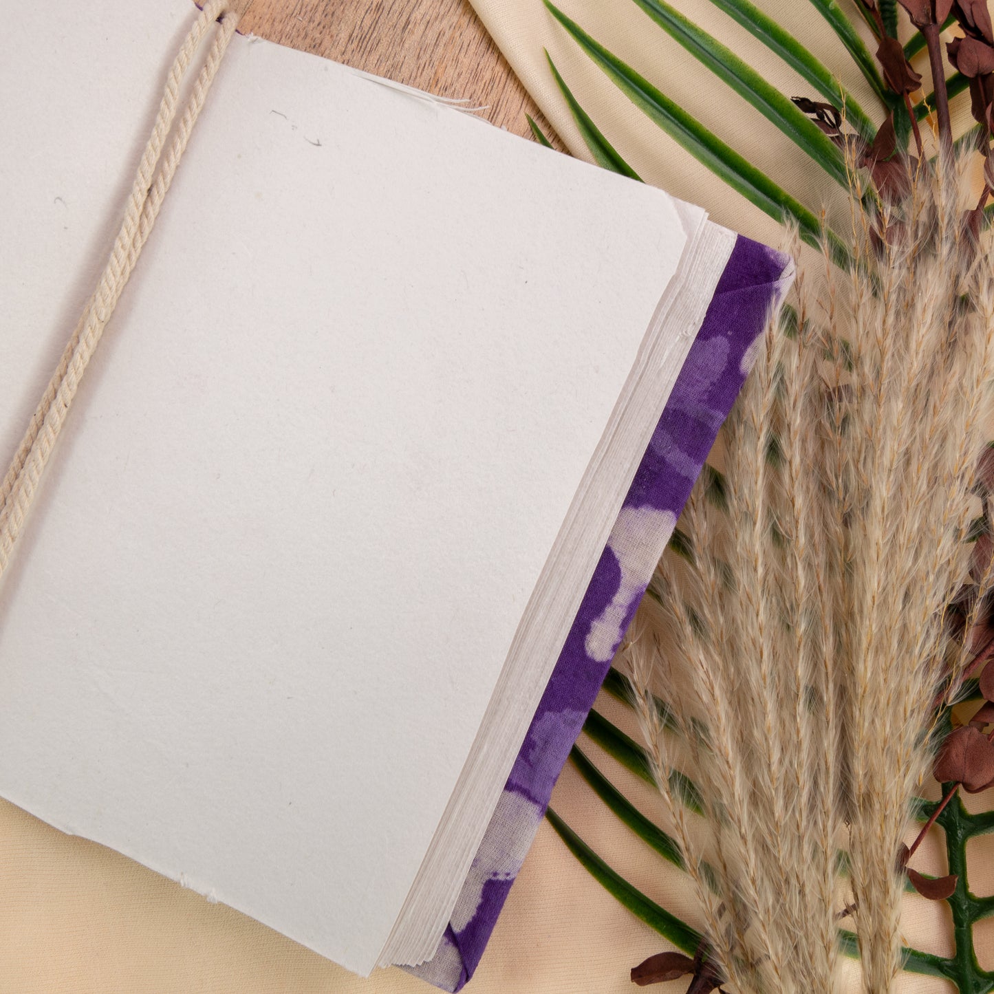 Purple Handmade Fabric Cover Diary β A5 | Elegant & Eco-Friendly Journal