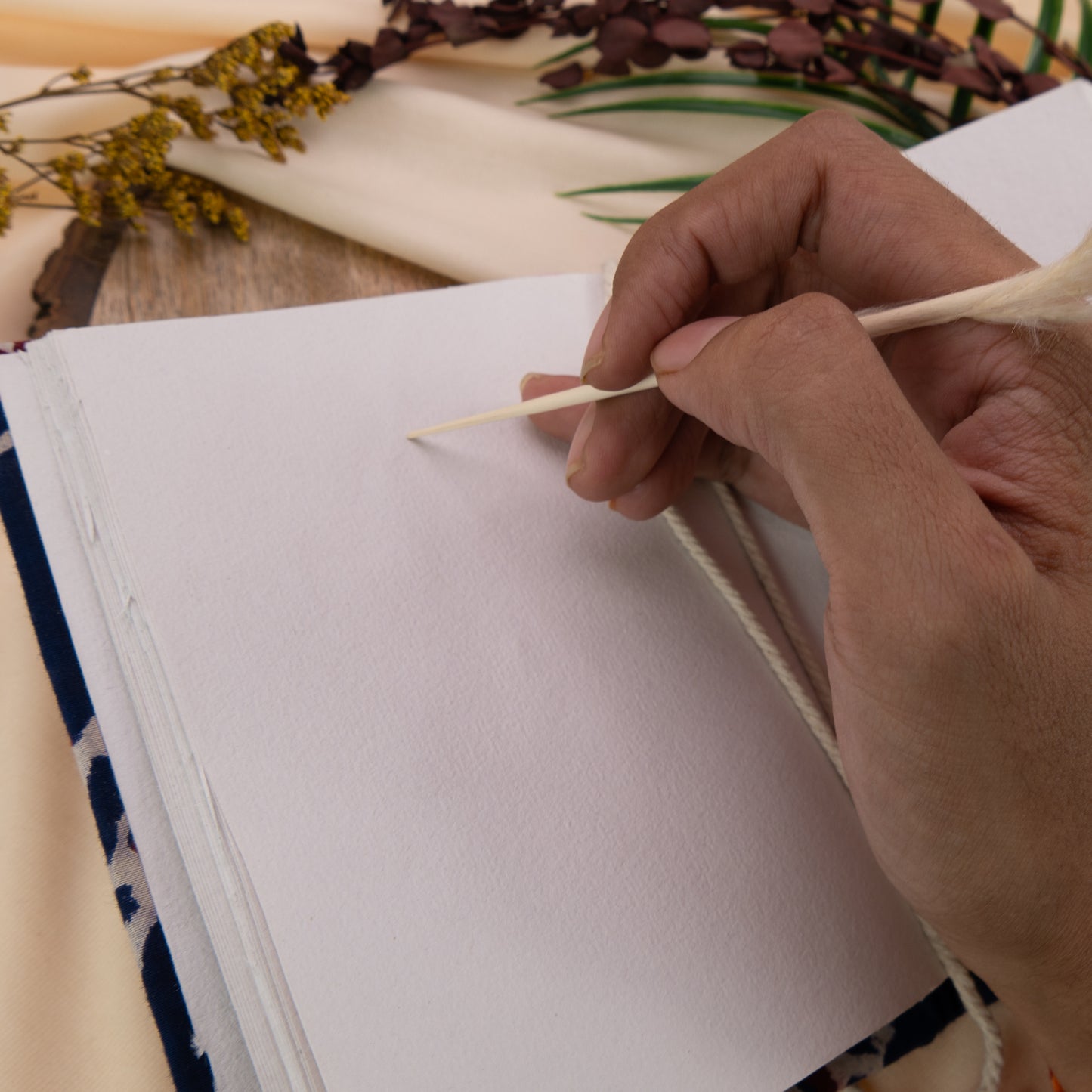 Blue Handmade Fabric Cover Diary β A5 | Elegant & Eco-Friendly Journal