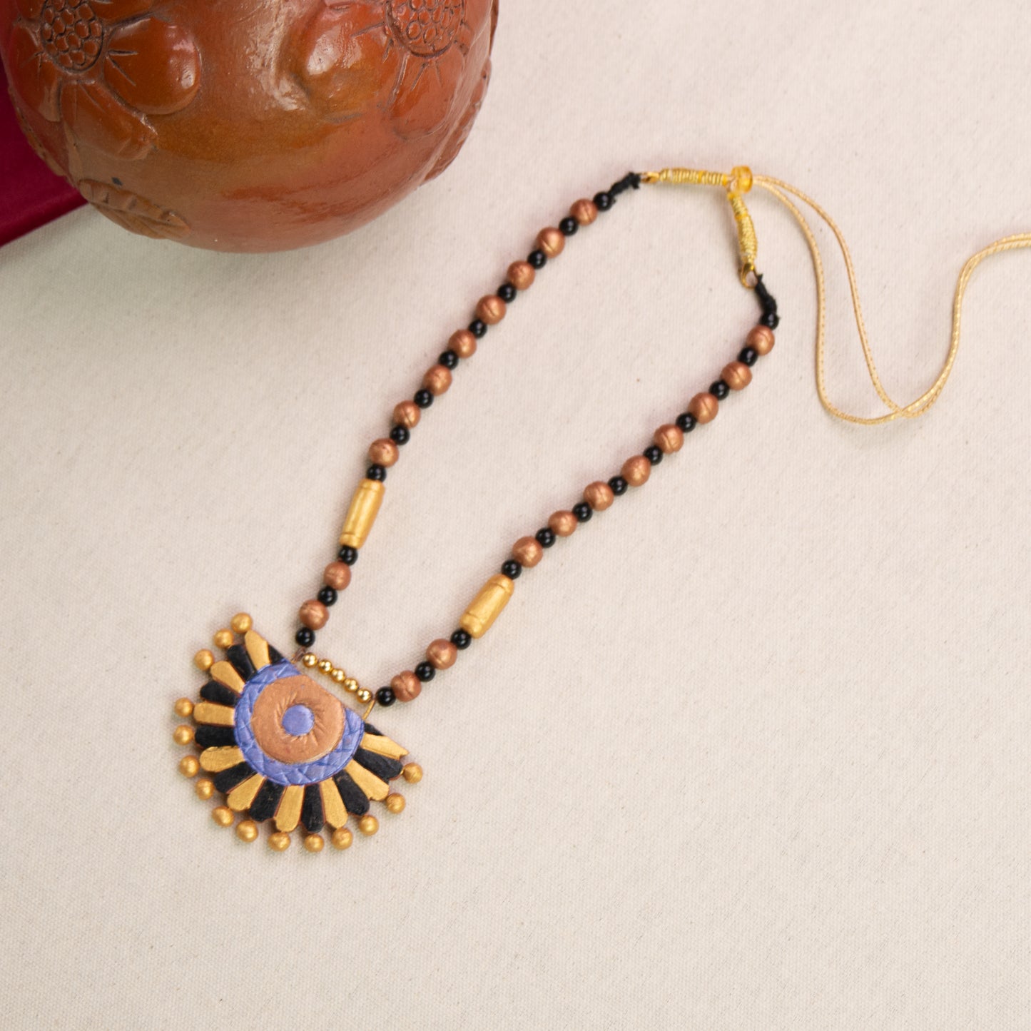 Traditional Multicolor Terracotta Necklace - Rising Sun