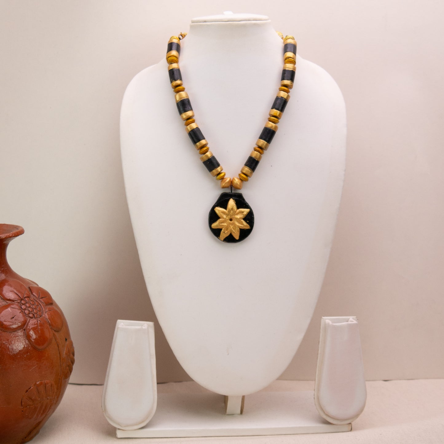 Traditional Multicolor Terracotta Necklace - Star