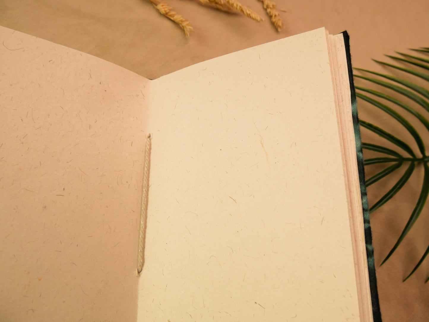 Forest Green Handmade Tie & Die Fabric Cover Diary β A5 | Elegant & Eco-Friendly Journal