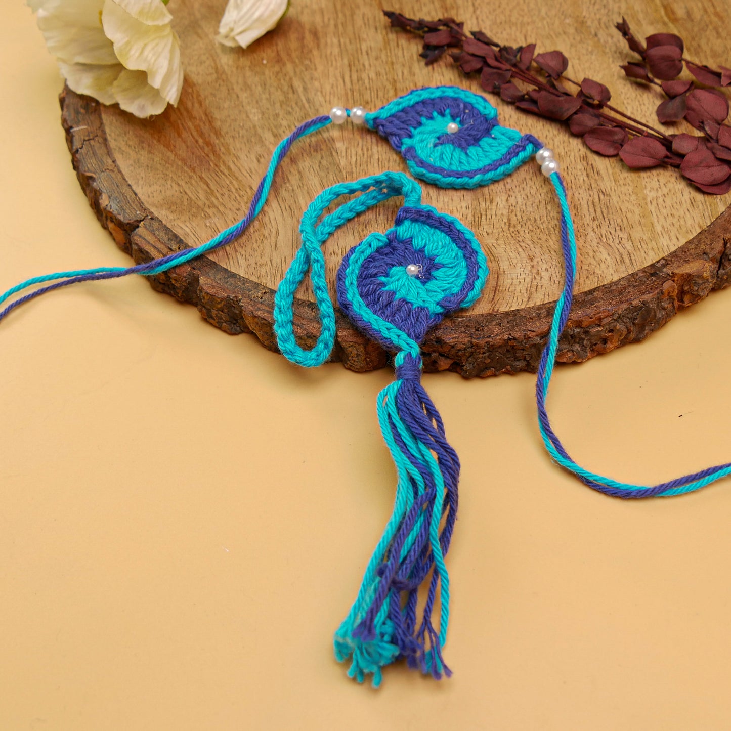 Macrame Lumba Rakhi Set For Bhaiya Bhabhi