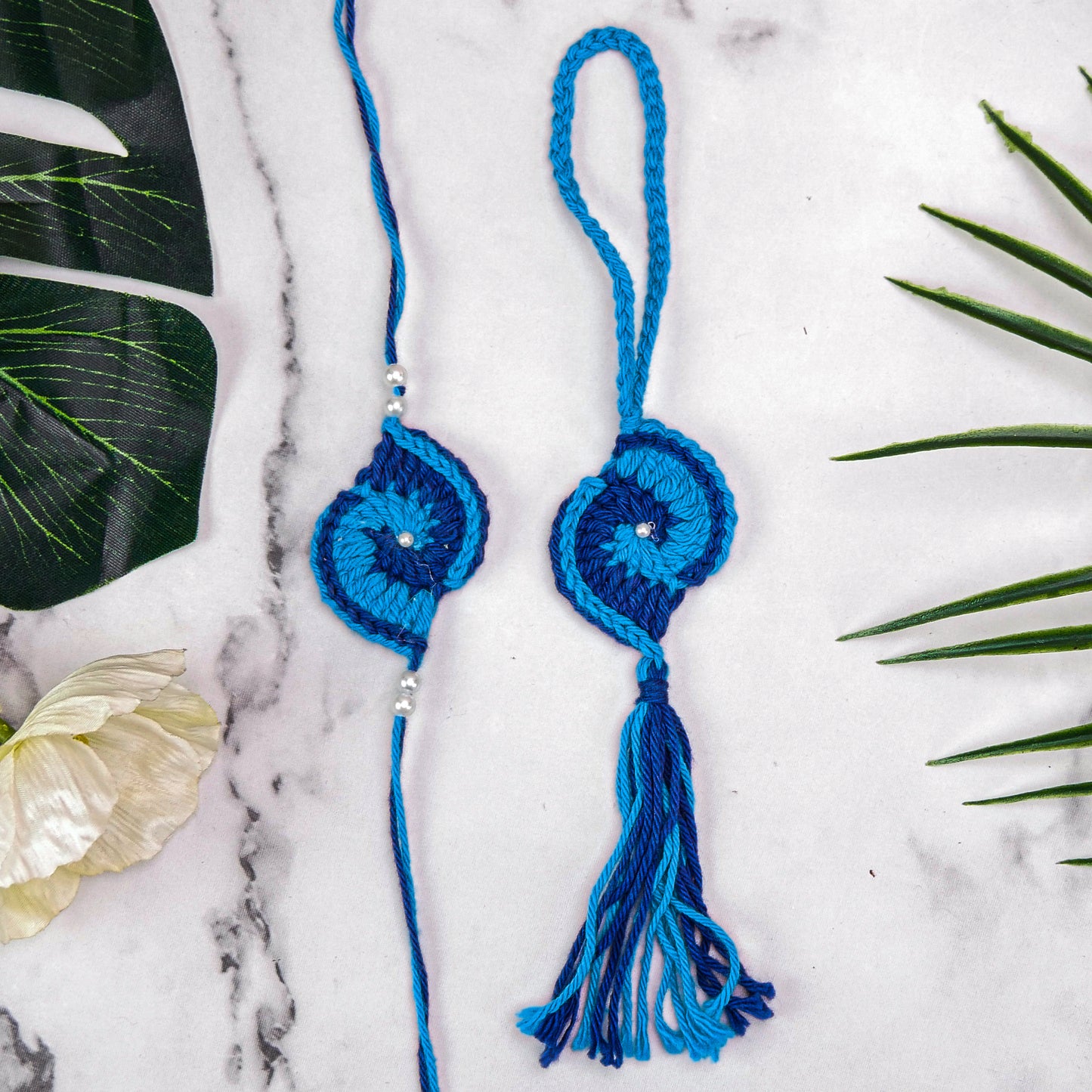 Macrame Lumba Rakhi Set For Bhaiya Bhabhi