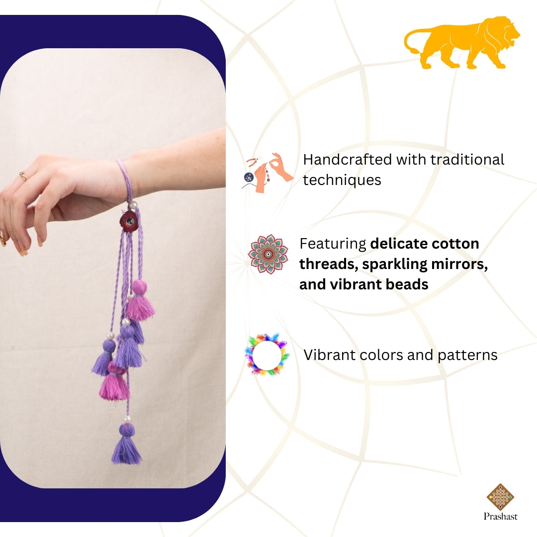 Handmade Lumba Rakhi | A Symphony of Colors