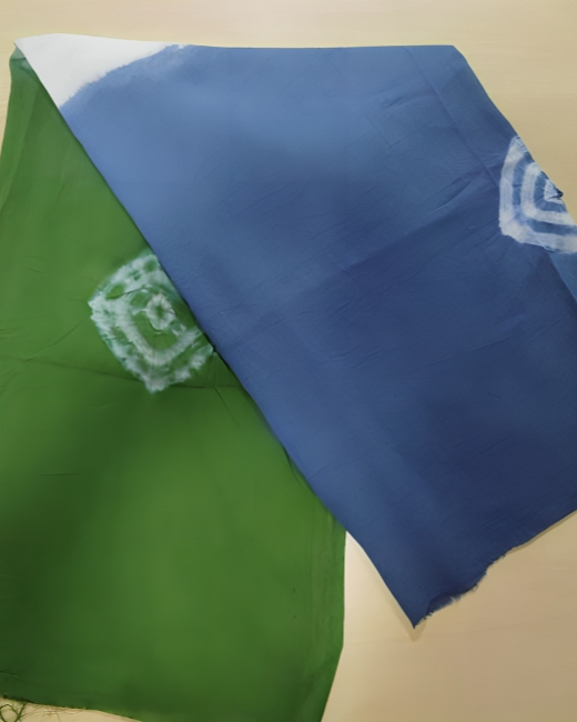 DyeloveBlue Pure Tie-And-Dye Soft Cotton Saree