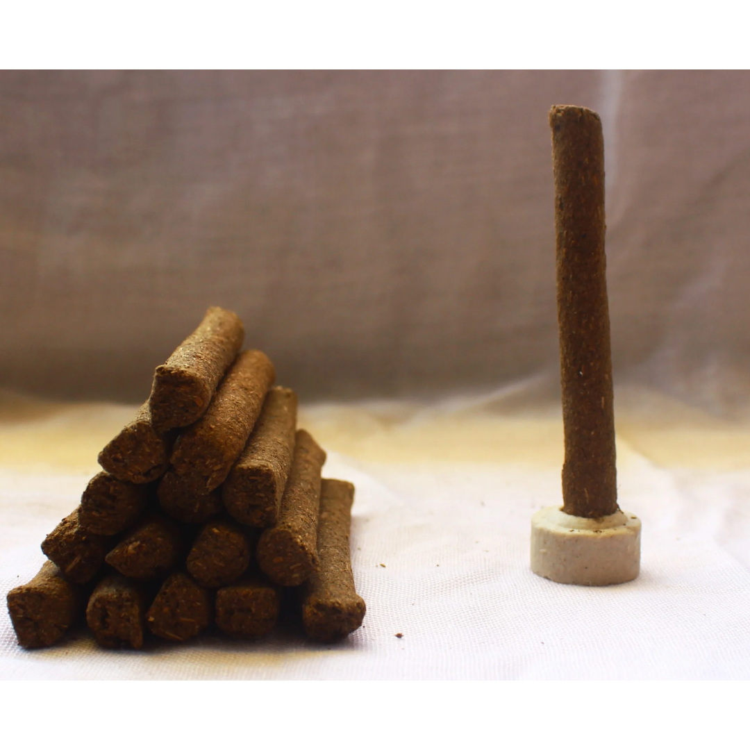 Premium Sandal Wood Cow Dung Dhoopbatti (20 Pieces)