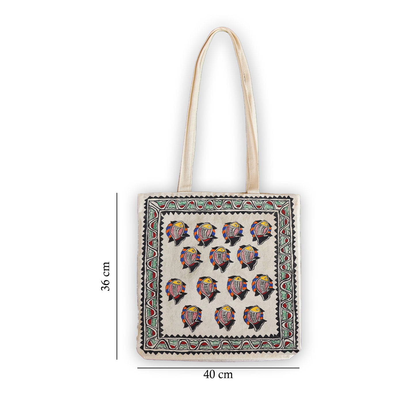 Madhubani Hand Painted Tote bags | Meen Samuh