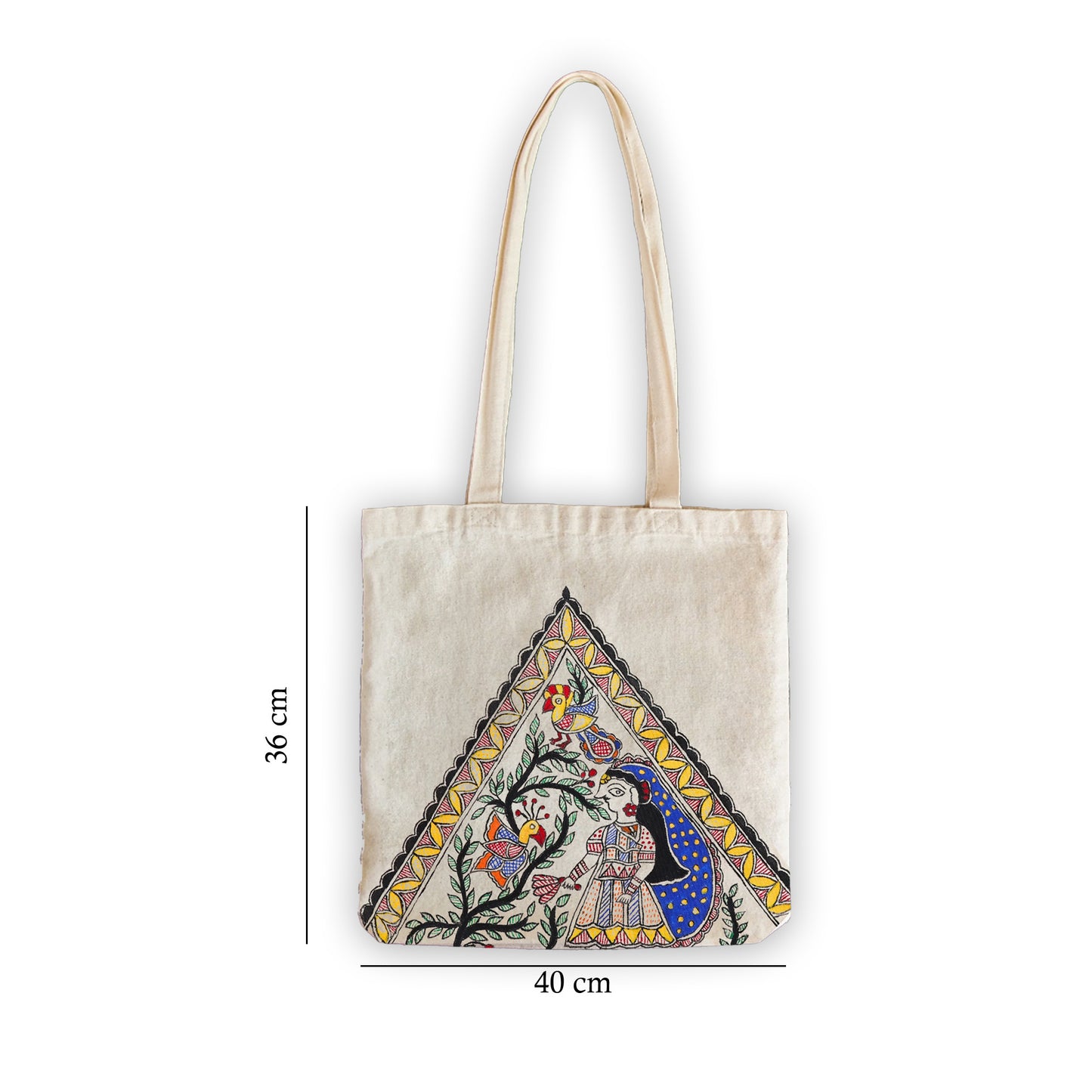 Madhubani Hand Painted Tote bags | Radha Van