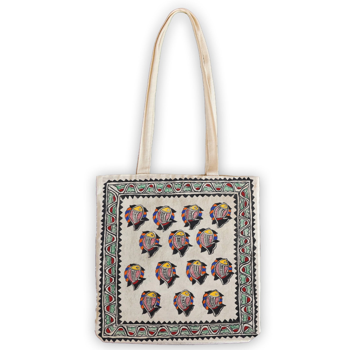 Madhubani Hand Painted Tote bags | Meen Samuh