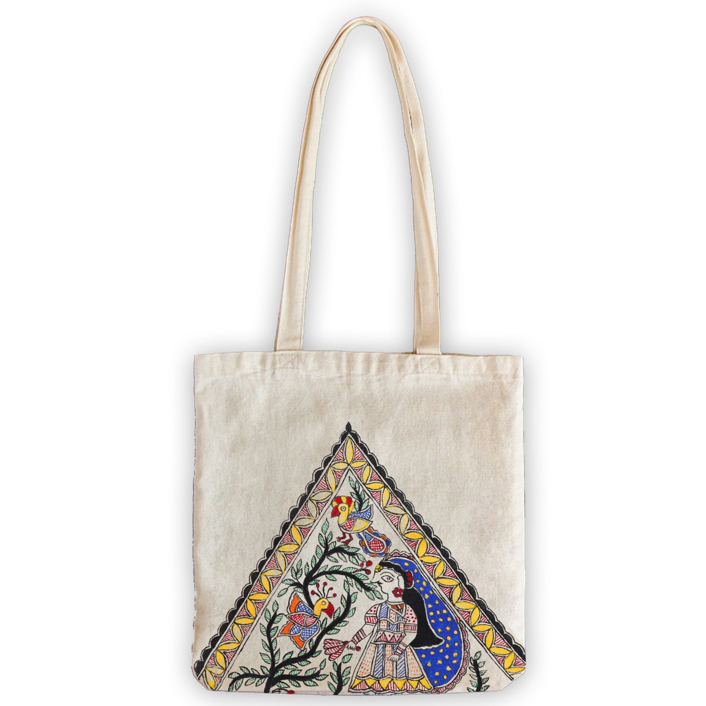 Madhubani Hand Painted Tote bags | Radha Van