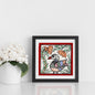 Madhubani Hand Made Painting | Duck |  6inch X 6inch with Frame