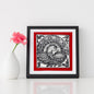 Madhubani Hand Made Painting | Mayuri | 6inch X 6inch with Frame