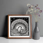 Madhubani Hand Made Painting | Mayur Sanjh | 10inch X 10inch with Frame