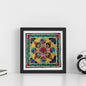 Madhubani Hand Made Painting | Bharni Kamal Meen | 10inch X 10inch with Frame