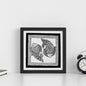 Madhubani Hand Made Painting | Meen Netra | 10inch X 10inch with Frame