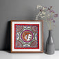Madhubani Hand Made Painting | Gajh Swagat | 10inch X 10inch with Frame