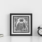 Madhubani Hand Made Painting | Kachni Uluk | 10inch X 10inch with Frame