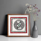 Madhubani Hand Made Painting | Godhana Meen Naach | 10inch X 10inch with Frame