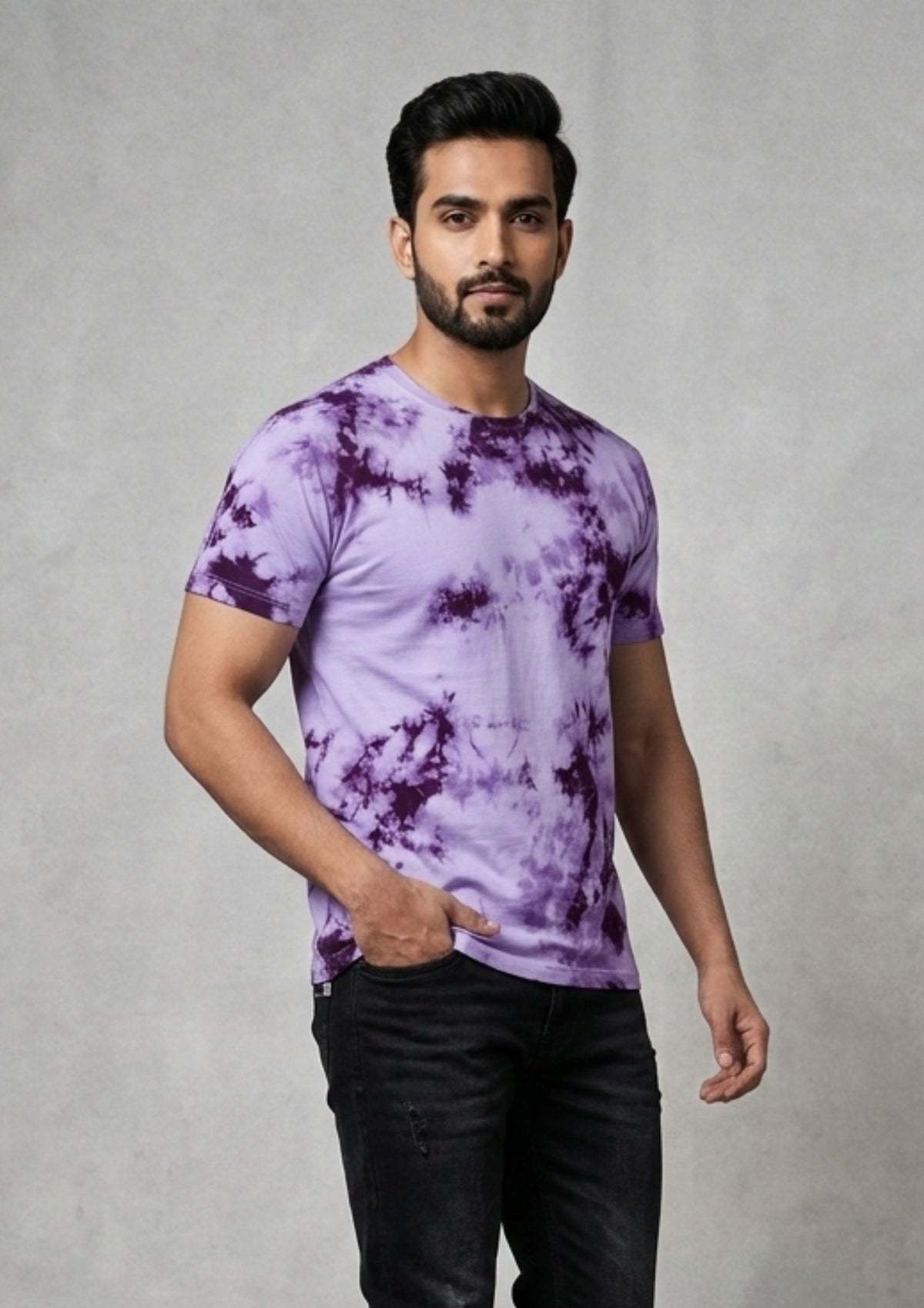 Lavender Nebula Dyed Tshirt Purple | handmade Tshirt