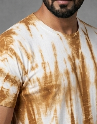 khakhi Spots Dyed Tshirt Purple | handmade Tshirt