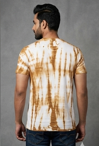 khakhi Spots Dyed Tshirt Purple | handmade Tshirt
