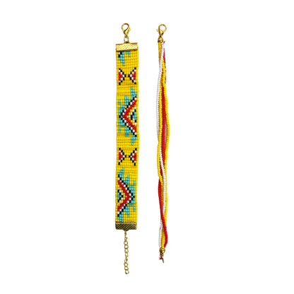 Aztec | Yellow Handmade Beaded Bracelets for Women