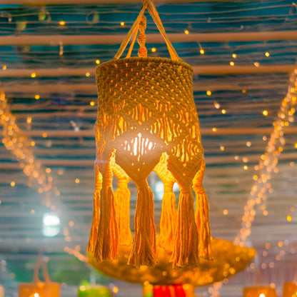 Diwali Hanging Decoration | Macrame Chandelier | Diwali Lantern