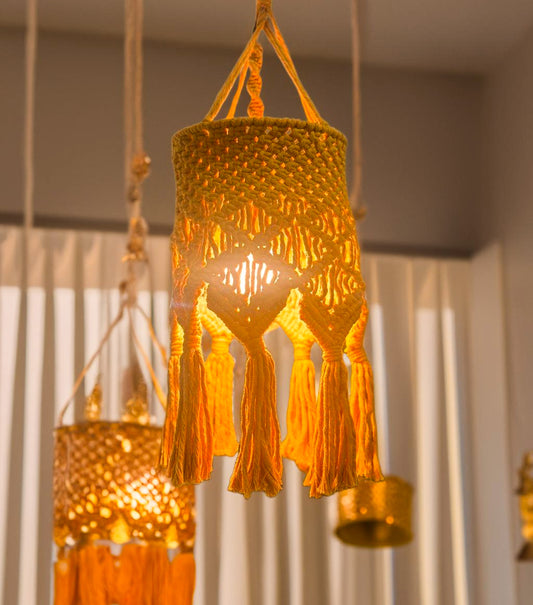 Diwali Hanging Decoration | Macrame Chandelier | Diwali Lantern