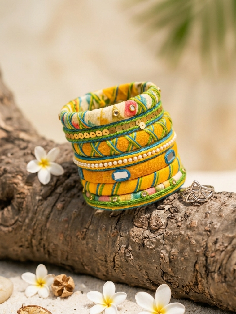 Phulkari Fusion Bangle | Leheriya Special bangle