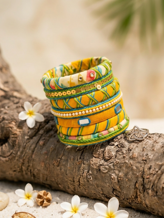 Phulkari Fusion Bangle | Leheriya Special bangle