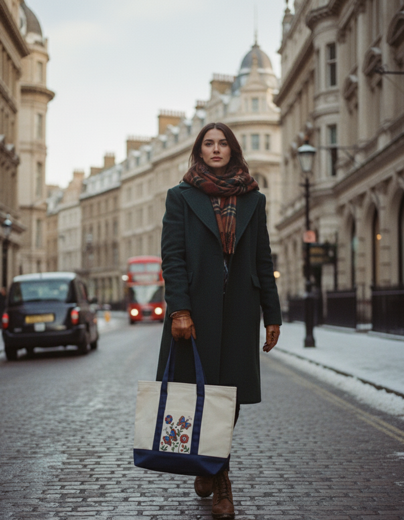 The Hand-Spun Legacy Tote | Hand painted Tote Bag