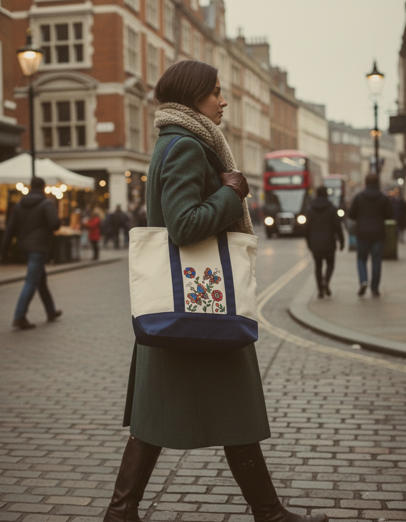 The Hand-Spun Legacy Tote | Hand painted Tote Bag