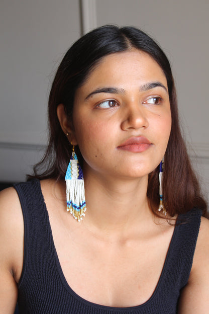 Hues of Blue Dangling Earrings