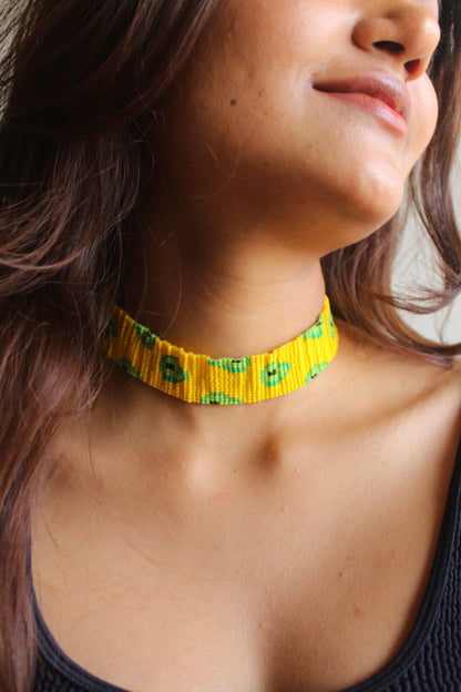 Avocado | Handmade Beaded Choker Necklace
