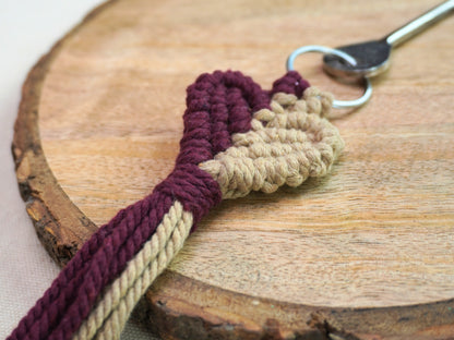 Handmade Macrame Keychain | Love Note